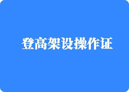 黑恶肏女人屄视频登高架设操作证